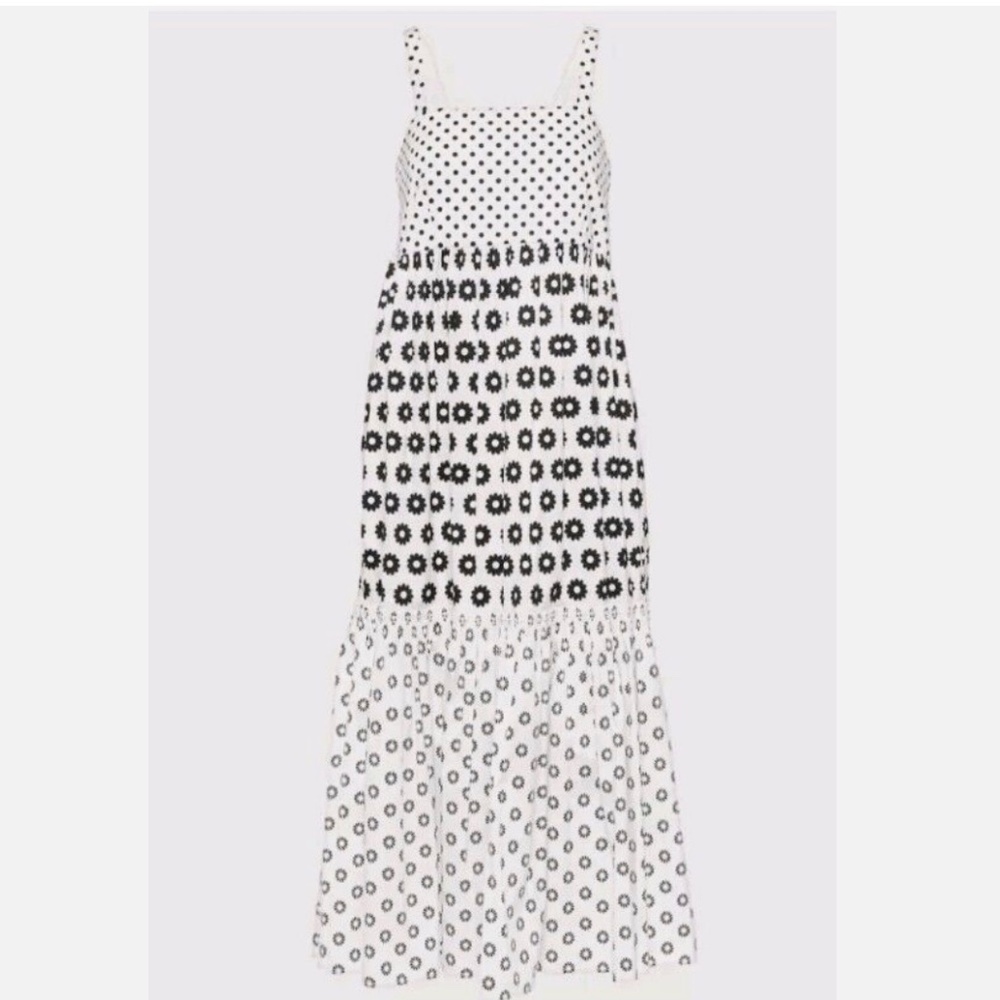🌼 SOLD - Tory Burch Mod Dot Patchwork Midi Dress – Size 4 🌼 - Picture 6 of 10